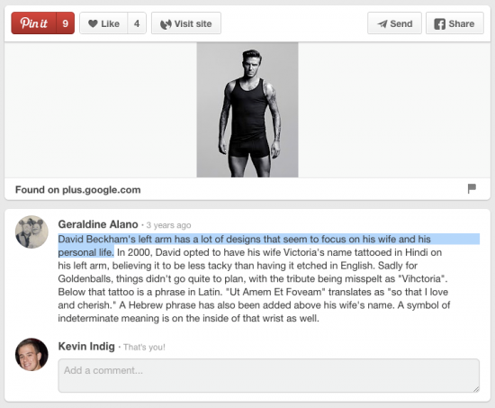 David Beckham Duplicate Content on HubPages